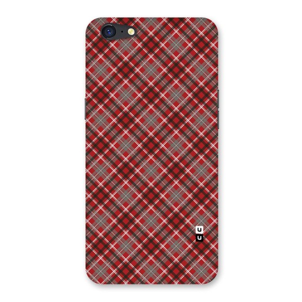 Textile Check Pattern Back Case for Oppo A71