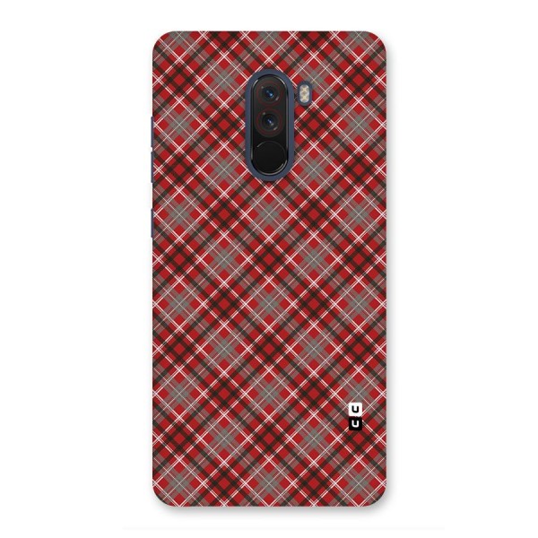 Textile Check Pattern Back Case for Poco F1