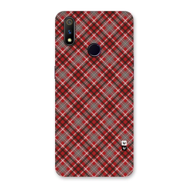 Textile Check Pattern Back Case for Realme 3 Pro