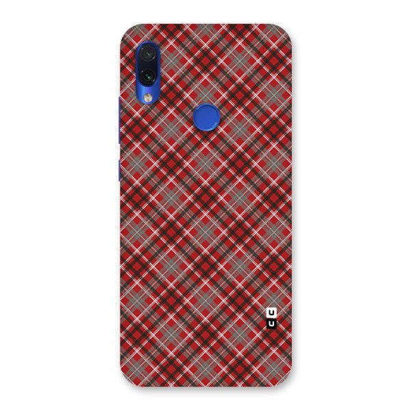 Textile Check Pattern Back Case for Redmi Note 7