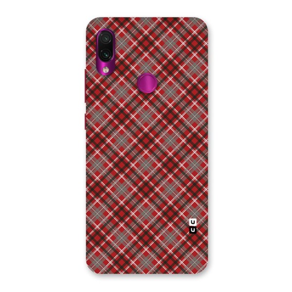 Textile Check Pattern Back Case for Redmi Note 7 Pro