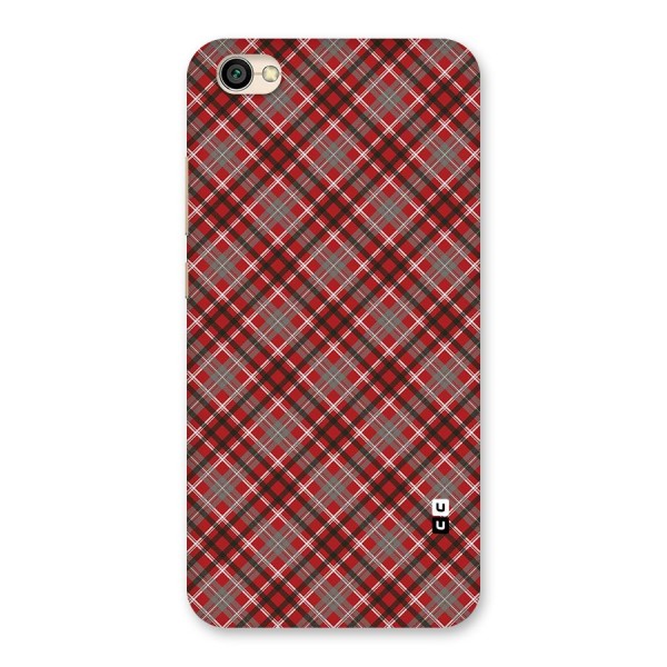 Textile Check Pattern Back Case for Redmi Y1 Lite