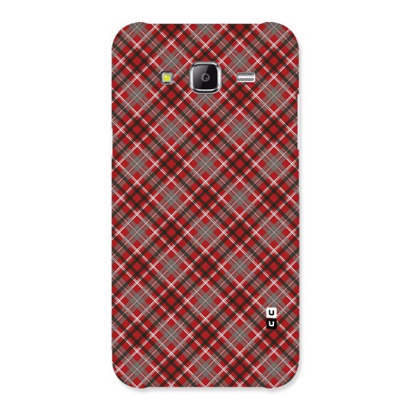 Textile Check Pattern Back Case for Samsung Galaxy J5