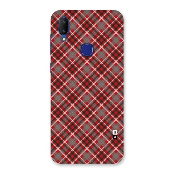 Textile Check Pattern Back Case for Vivo V11