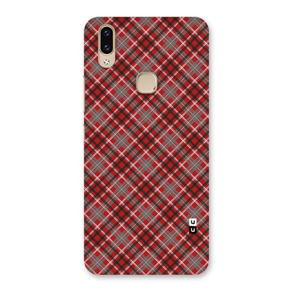 Textile Check Pattern Back Case for Vivo V9