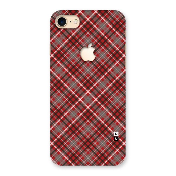 Textile Check Pattern Back Case for iPhone 7 Apple Cut