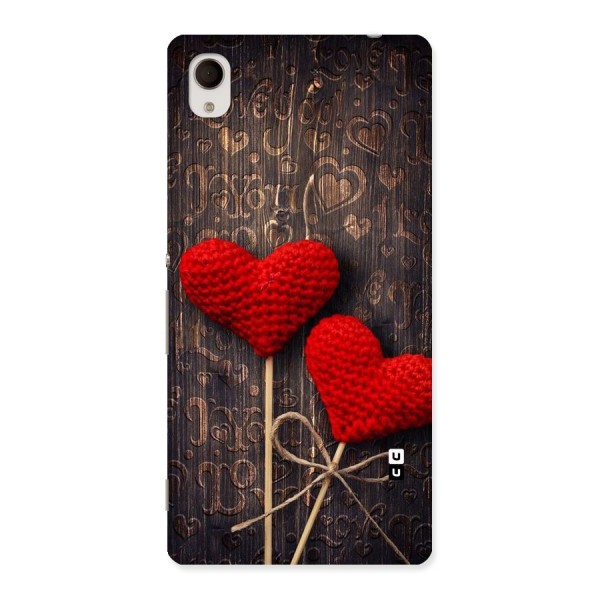 Thread Art Wooden Print Back Case for Sony Xperia M4