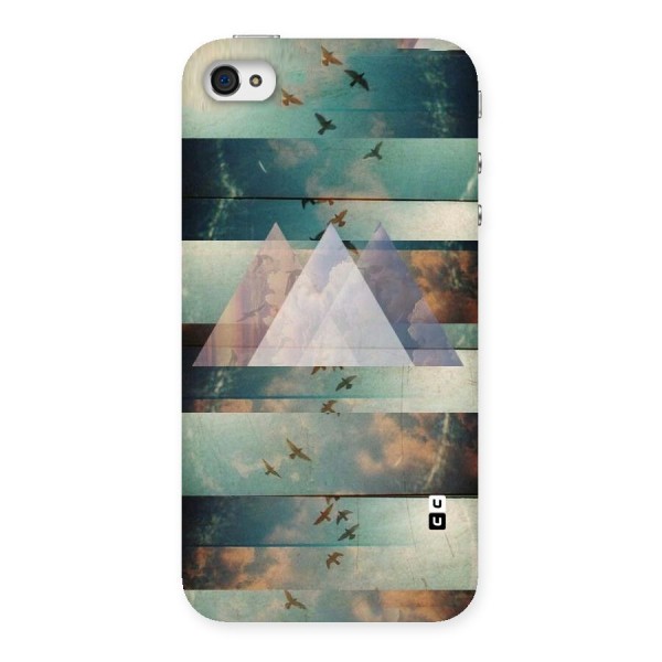 Three Triangles Back Case for iPhone 4 4s