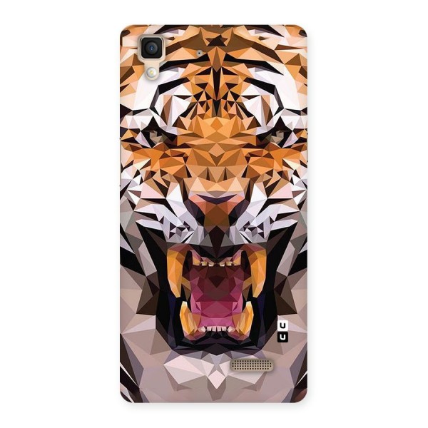 Tiger Abstract Art Back Case for Oppo R7