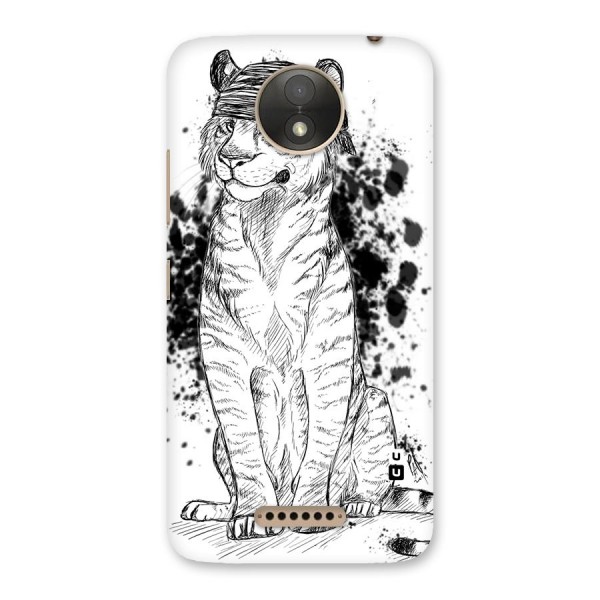 Tiger Wink Back Case for Moto C Plus