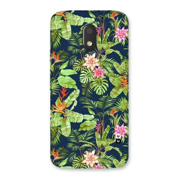 Tiny Flower Leaves Back Case for Moto E3 Power