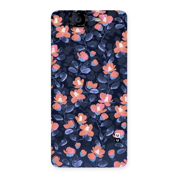 Tiny Peach Flowers Back Case for Canvas Knight A350