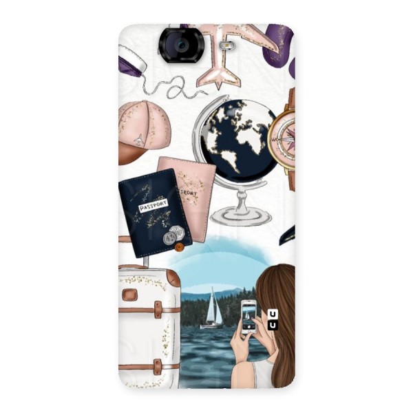 Travel Diaries Back Case for Canvas Knight A350