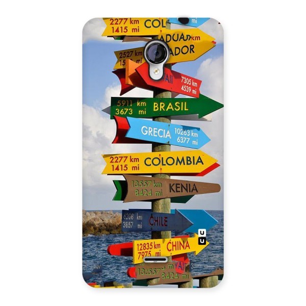 Travel Directions Back Case for Micromax Unite 2 A106