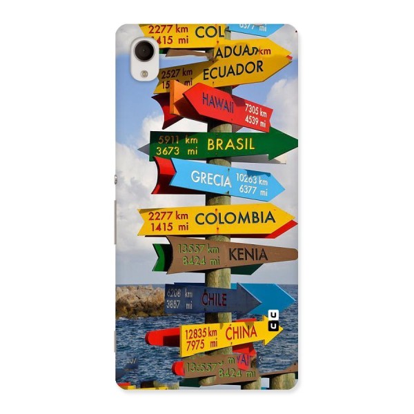 Travel Directions Back Case for Sony Xperia M4