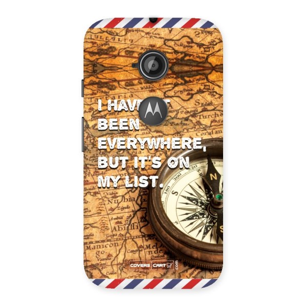 Travel Map Back Case for Moto E 2nd Gen