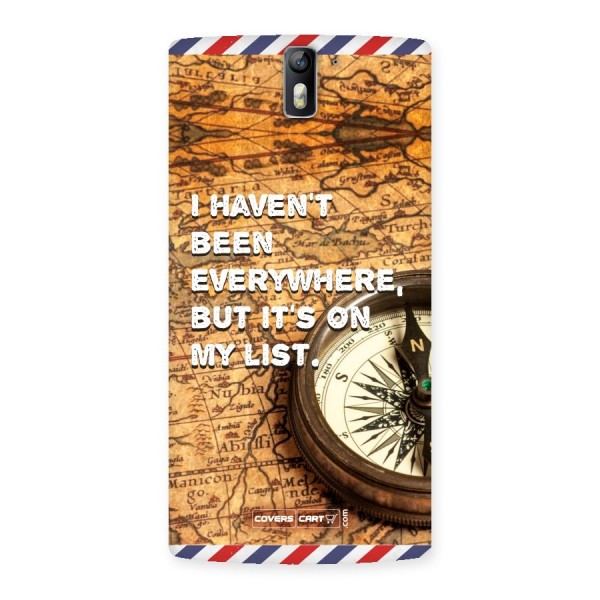 Travel Map Back Case for One Plus One