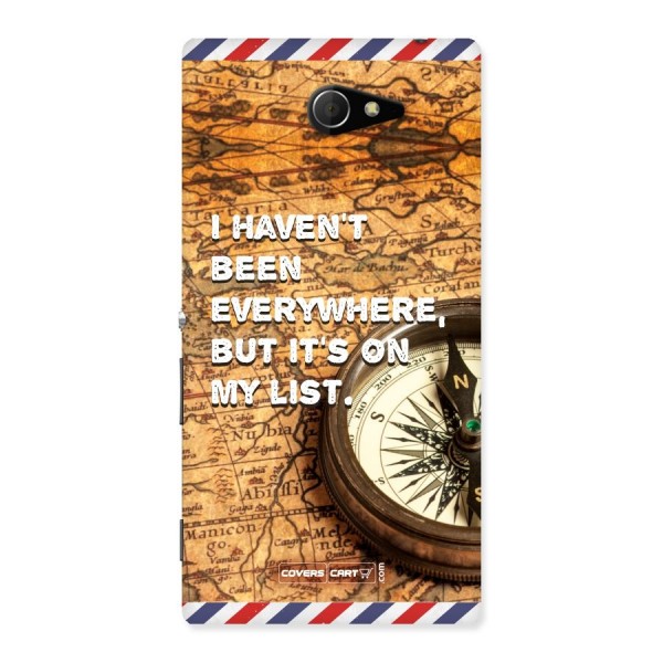 Travel Map Back Case for Sony Xperia M2