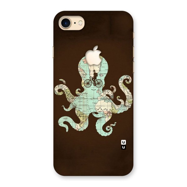 Travel Octopus Back Case for iPhone 7 Apple Cut