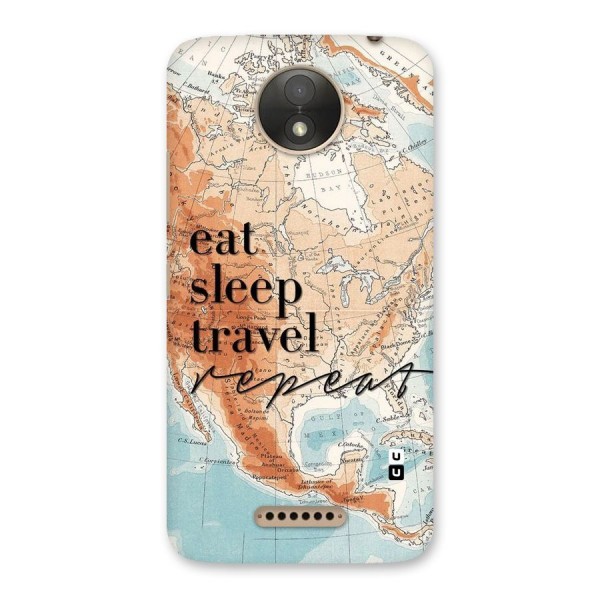 Travel Repeat Back Case for Moto C Plus