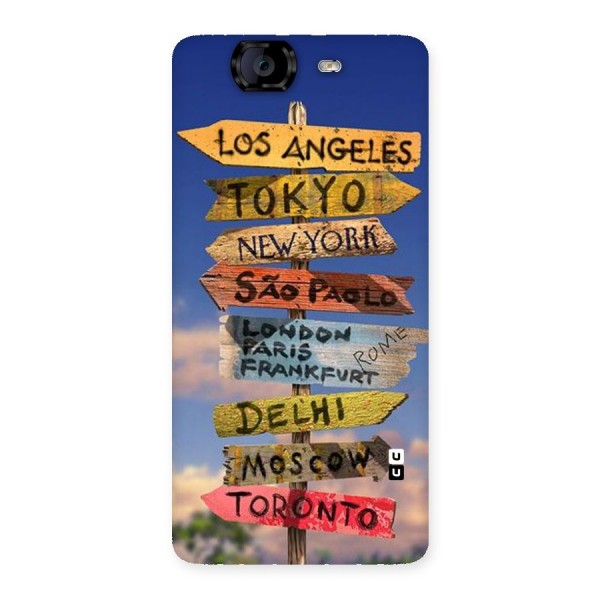 Travel Signs Back Case for Canvas Knight A350