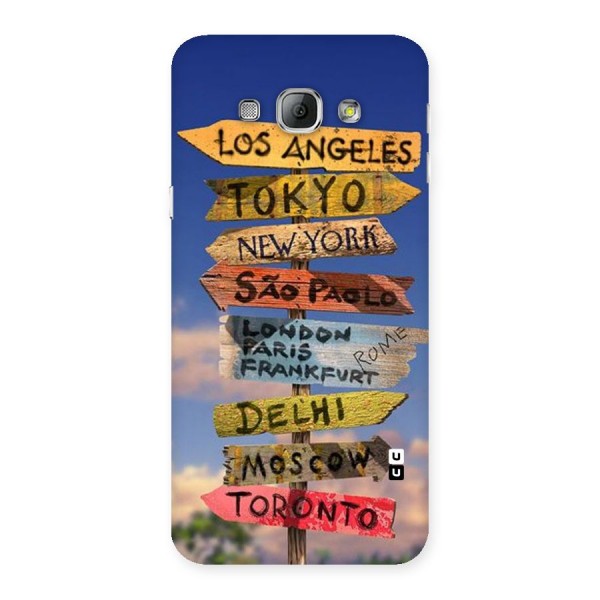 Travel Signs Back Case for Galaxy A8