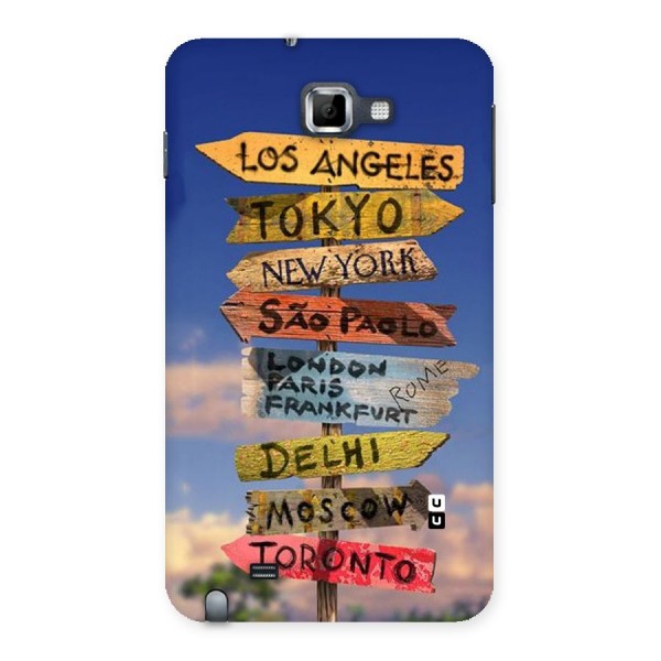 Travel Signs Back Case for Galaxy Note