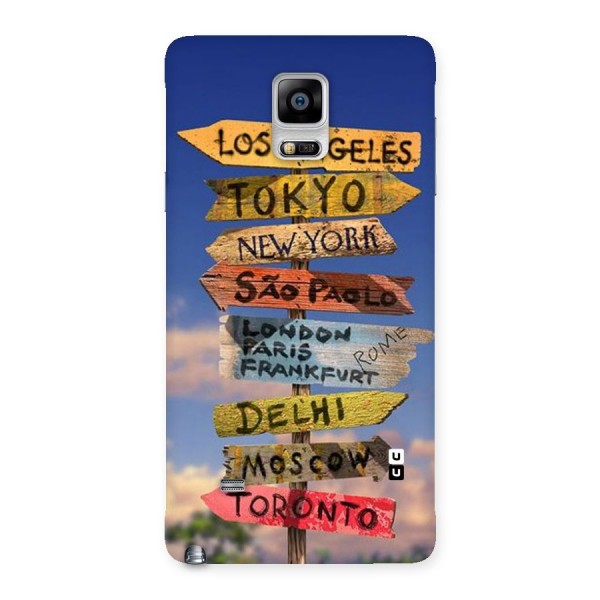 Travel Signs Back Case for Galaxy Note 4