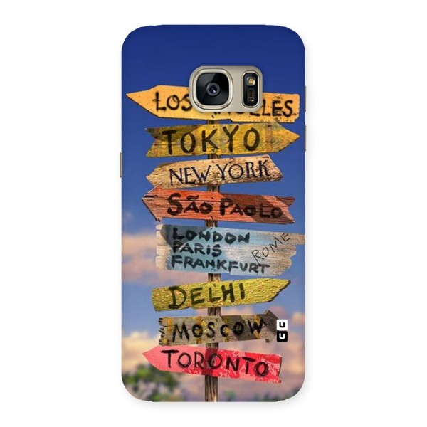 Travel Signs Back Case for Galaxy S7