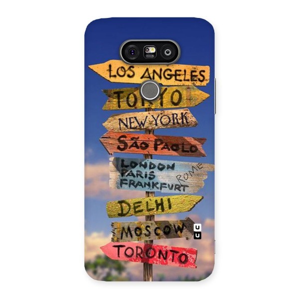 Travel Signs Back Case for LG G5