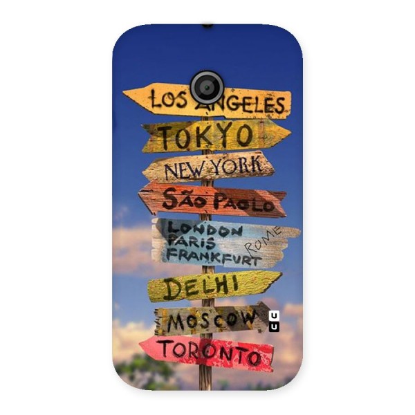 Travel Signs Back Case for Moto E