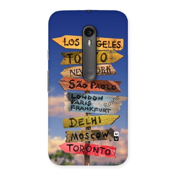 Travel Signs Back Case for Moto G3