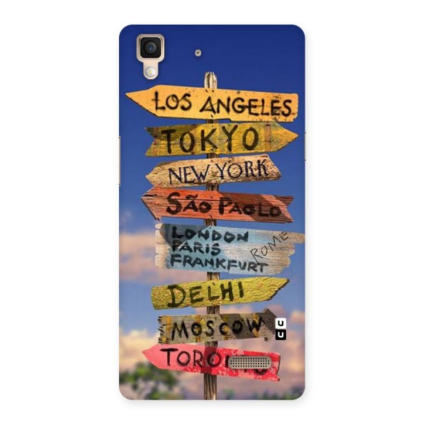 Travel Signs Back Case for Oppo R7