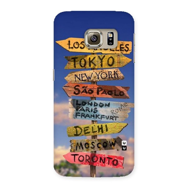 Travel Signs Back Case for Samsung Galaxy S6 Edge