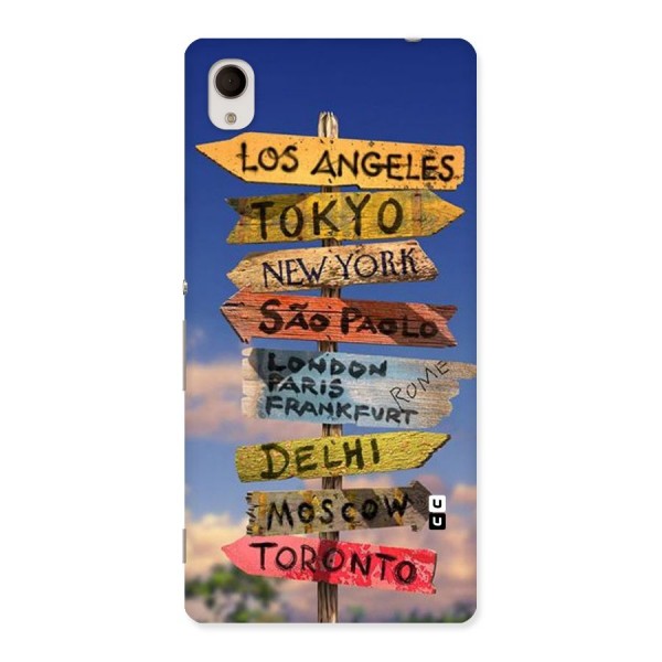 Travel Signs Back Case for Sony Xperia M4