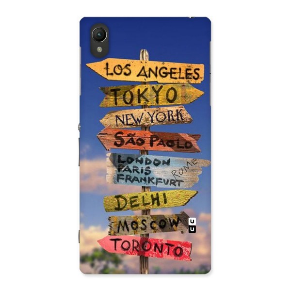 Travel Signs Back Case for Sony Xperia Z1