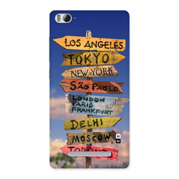 Travel Signs Back Case for Xiaomi Mi4i