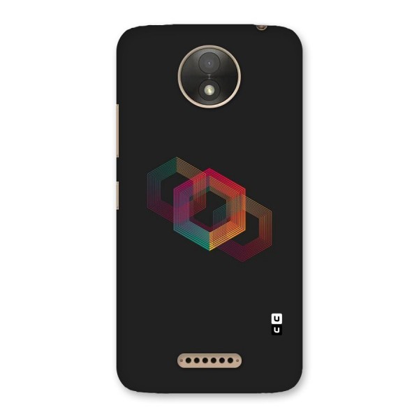 Tri-hexa Colours Back Case for Moto C Plus