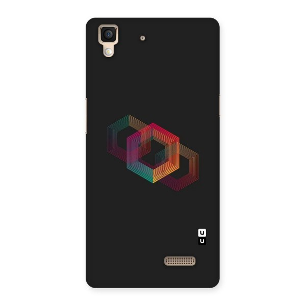 Tri-hexa Colours Back Case for Oppo R7