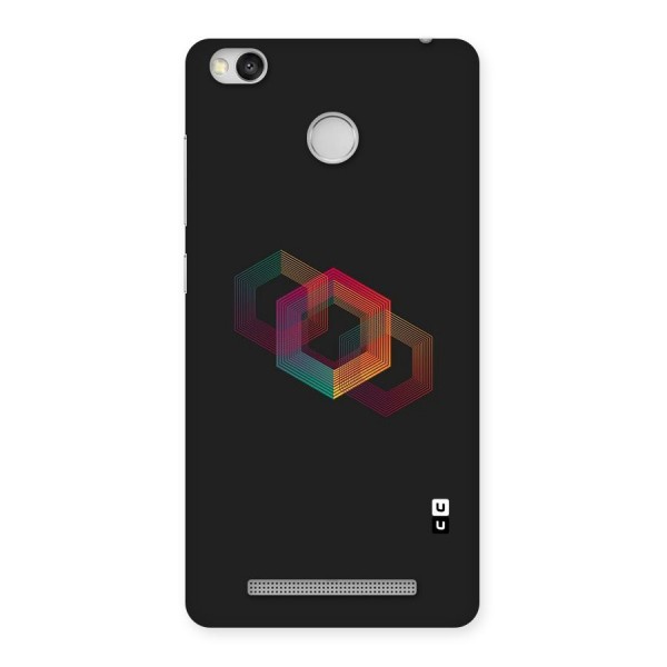 Tri-hexa Colours Back Case for Redmi 3S Prime