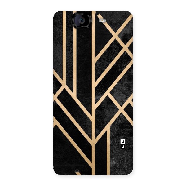 Tri Lines Gold Back Case for Canvas Knight A350