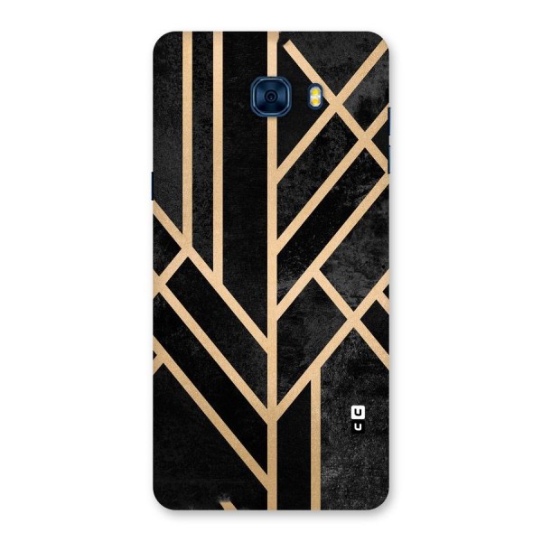 Tri Lines Gold Back Case for Galaxy C7 Pro