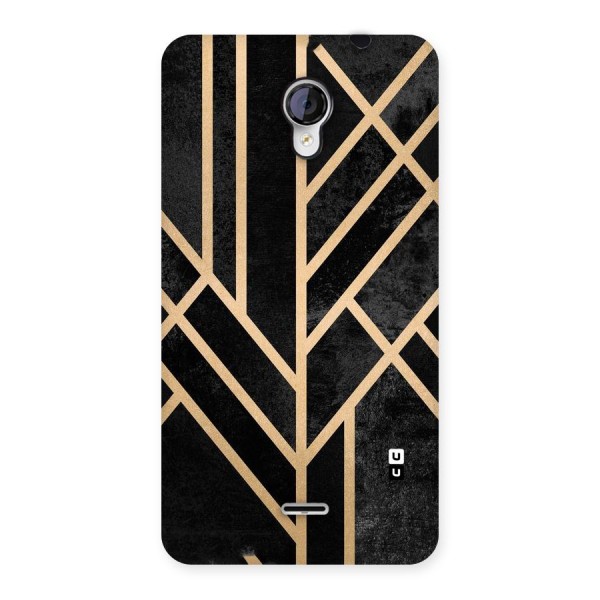 Tri Lines Gold Back Case for Micromax Unite 2 A106