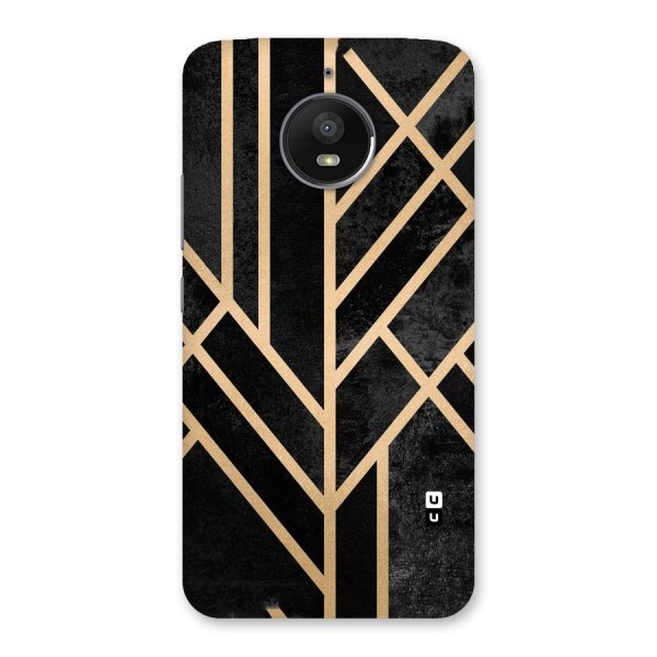 Tri Lines Gold Back Case for Moto E4 Plus