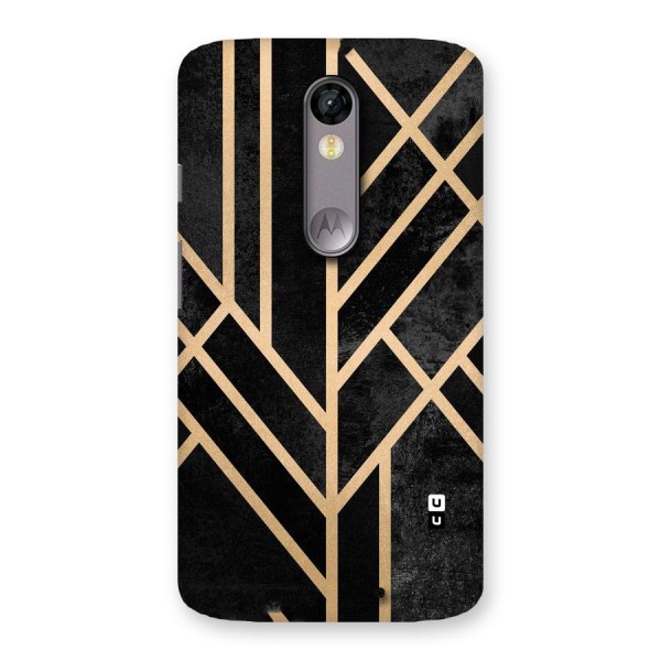 Tri Lines Gold Back Case for Moto X Force