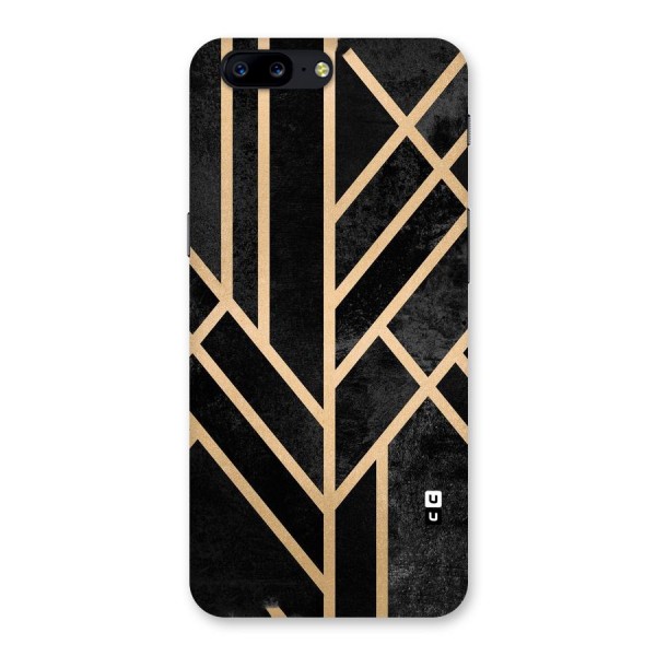 Tri Lines Gold Back Case for OnePlus 5