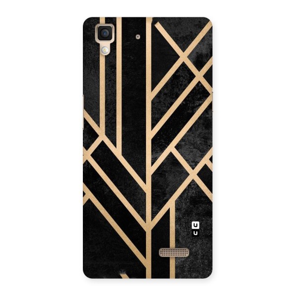 Tri Lines Gold Back Case for Oppo R7