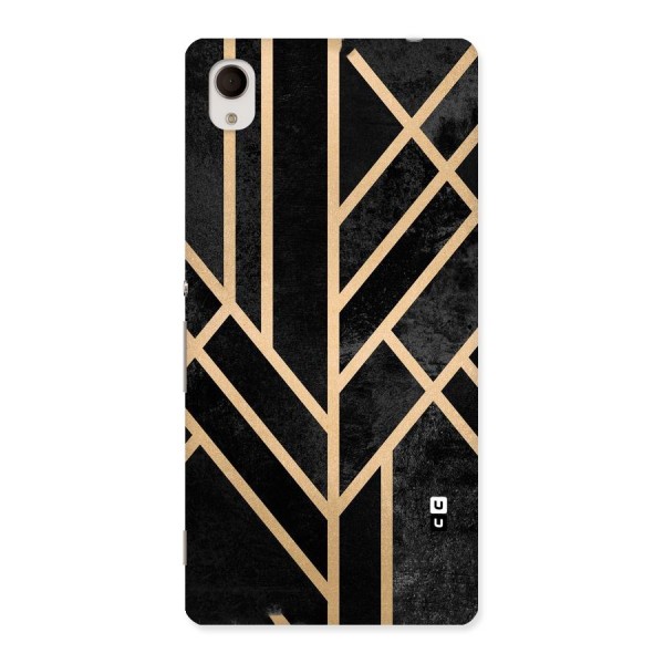 Tri Lines Gold Back Case for Sony Xperia M4