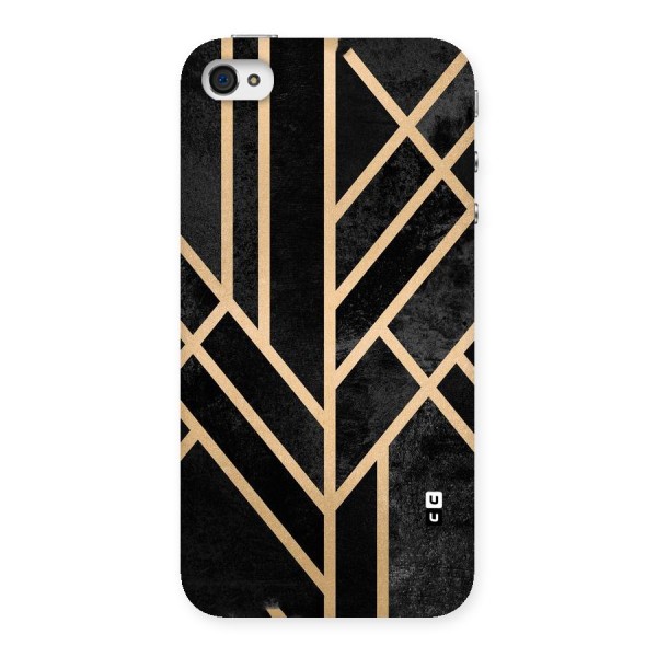 Tri Lines Gold Back Case for iPhone 4 4s