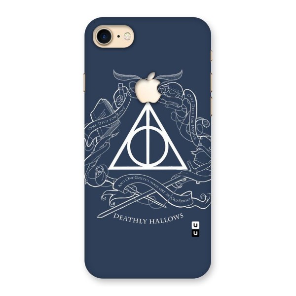 Triangle Blue Back Case for iPhone 7 Apple Cut